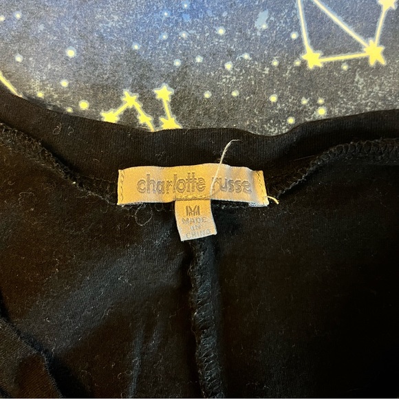 💜 CHARLOTTE RUSSE Black Crop Top - Picture 3 of 3
